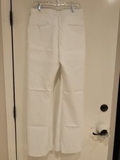 VINTAGE 1988 NWT US Navy Trousers Mens Enlisted White Mens Size 32R Unhemmed