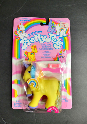 VTG Rainbow Pretty Pets Remco Happy Unicorn Pony Kay Bee Rare Sealed New 1984