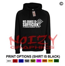 His Grace Is Sufficient Cross Christian Hoodie Black Sweatshirt Jesus Religious