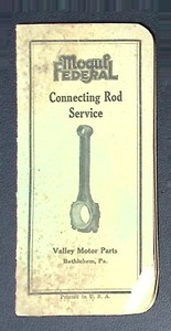 Vintage 1934 Mogul Federal Connecting Rod Service Booklet – Auto Repair Ephemera