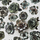 Green Gray Flower Stickers Scrapbooking Junk Journaling Collage Cards