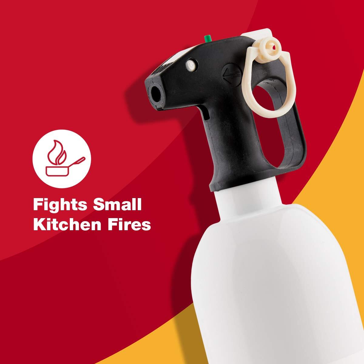 First Alert KITCHEN5 Fire Extinguisher UL Rated 5B C Compact Metal Head