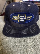 Vintage Chevrolet Chevy Patch Denim Snapback Hat Cap
