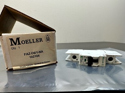 NEW Moeller FAZ-D6/1-NA Single Pole 6 AMP 277 VAC Miniature Circuit Breaker