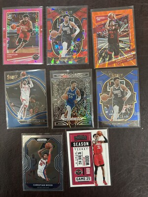 Christian Wood Multi Yr Lot (8) Optic Pink-Donruss Orange Lazer-Select -Obsidian