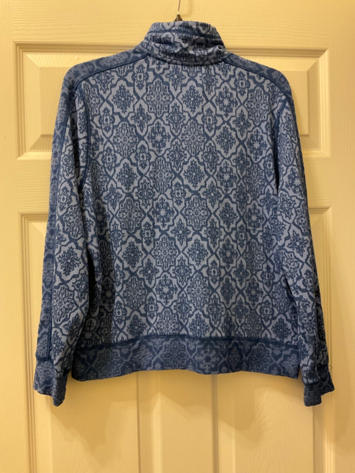 Ruby Rd. Activewear Jacket Blue Print Pockets Ful… - image 4