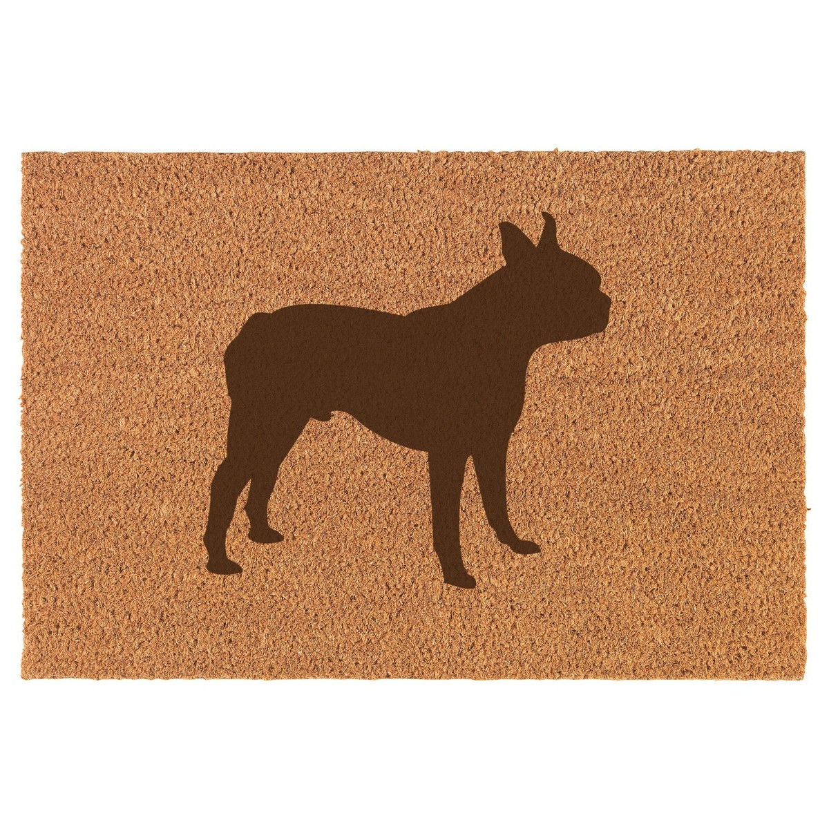 Coir Door Mat Entry Doormat Boston Terrier