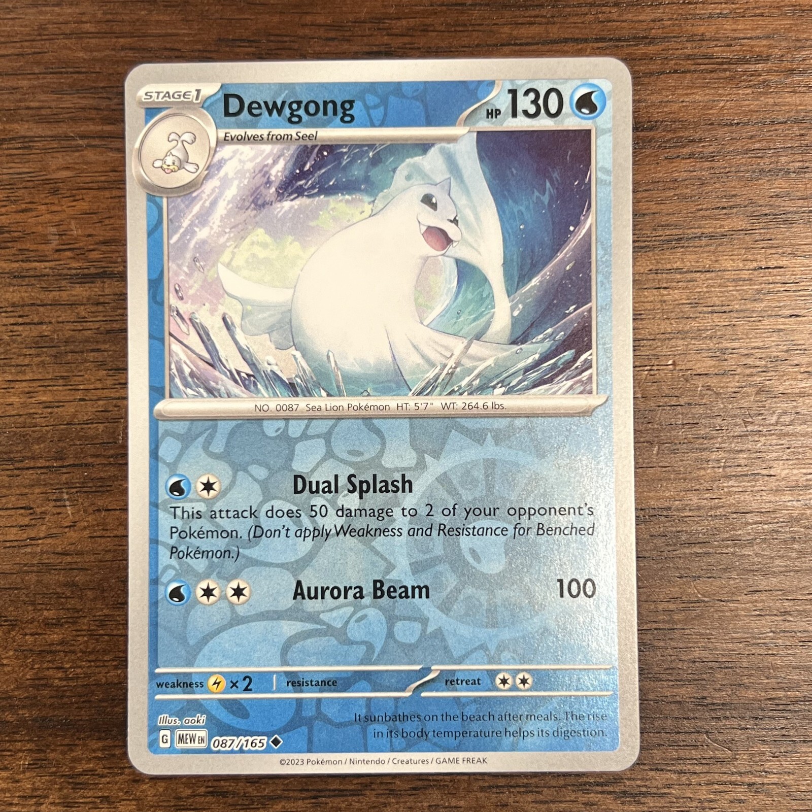 Dewgong 87/165 Reverse Holo | 151 | Pokemon Card