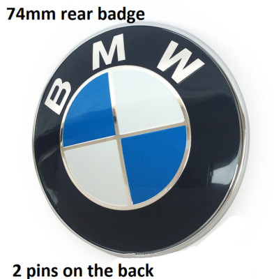 Original BMW 74mm  Car back boot Rear Trunk Emblem Badge hood  Logo Genune