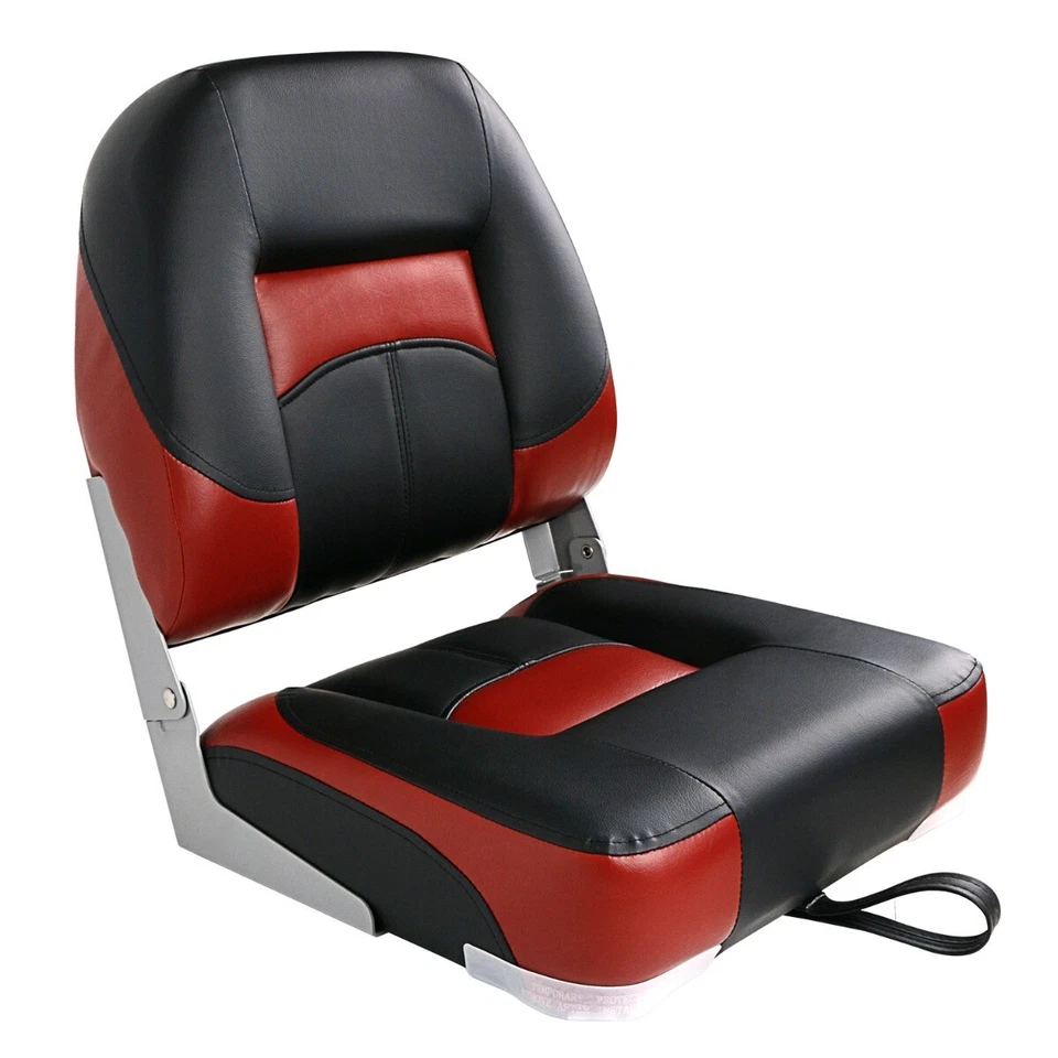 Leader Accessories Deluxe Low Back Fold-Down Fishing Boat Seat，Black/R (2 Seats) - Image 2 of 4