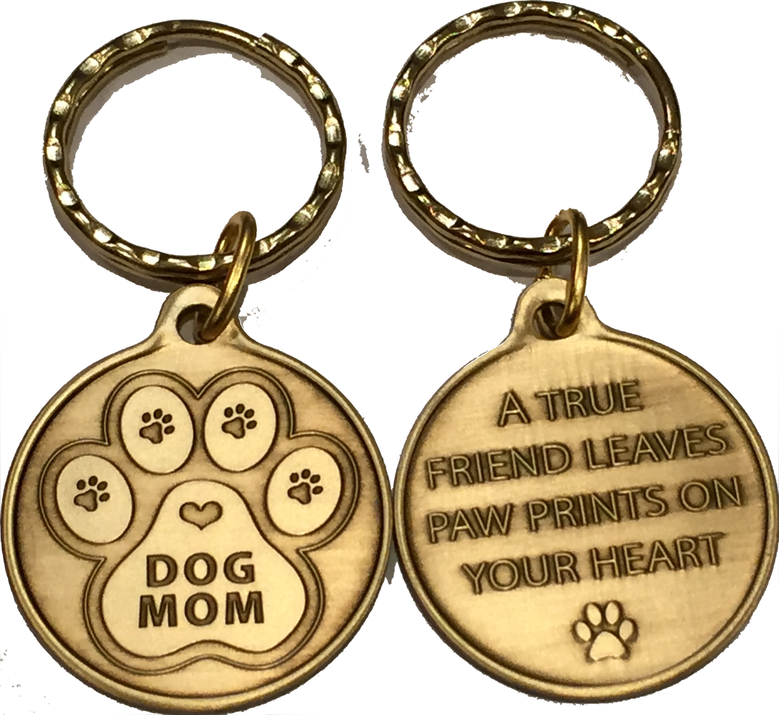 Dog Mom - A True Friend Dog Pet Keychain RecoveryChip Design