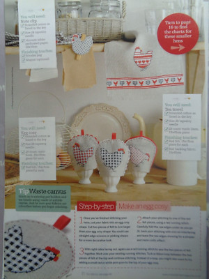 Bauernküche Set Huhn Designs Kreuzstichkarte von Lucie Heaton