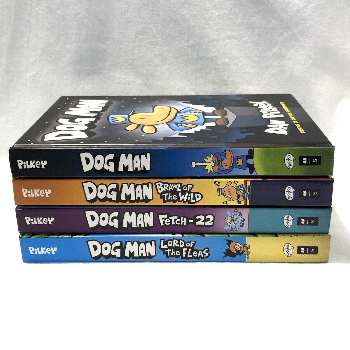 Dav Pilkey Dog Man Series Lot 4 Hardcover Books Illustrated