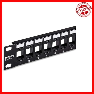 Heavy-Duty 24-Port Blank Keystone Patch Panel for Gigabit Ethernet Solutions