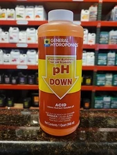 General Hydroponics pH Down (Orange) 1 Quart Liquid Concentrate for pH Buffering