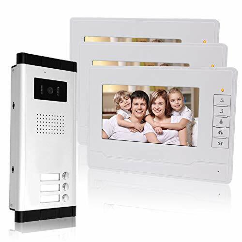 KDL Cablata Sistema di citofoni videocitofoni 7 pollici 3 monitor con 1 (R0Y)