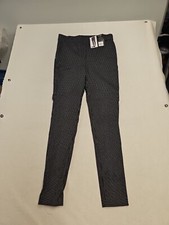 Jones New York Black Checkered Stretch Ponte Pull-on Pants Size S 89 Retail New