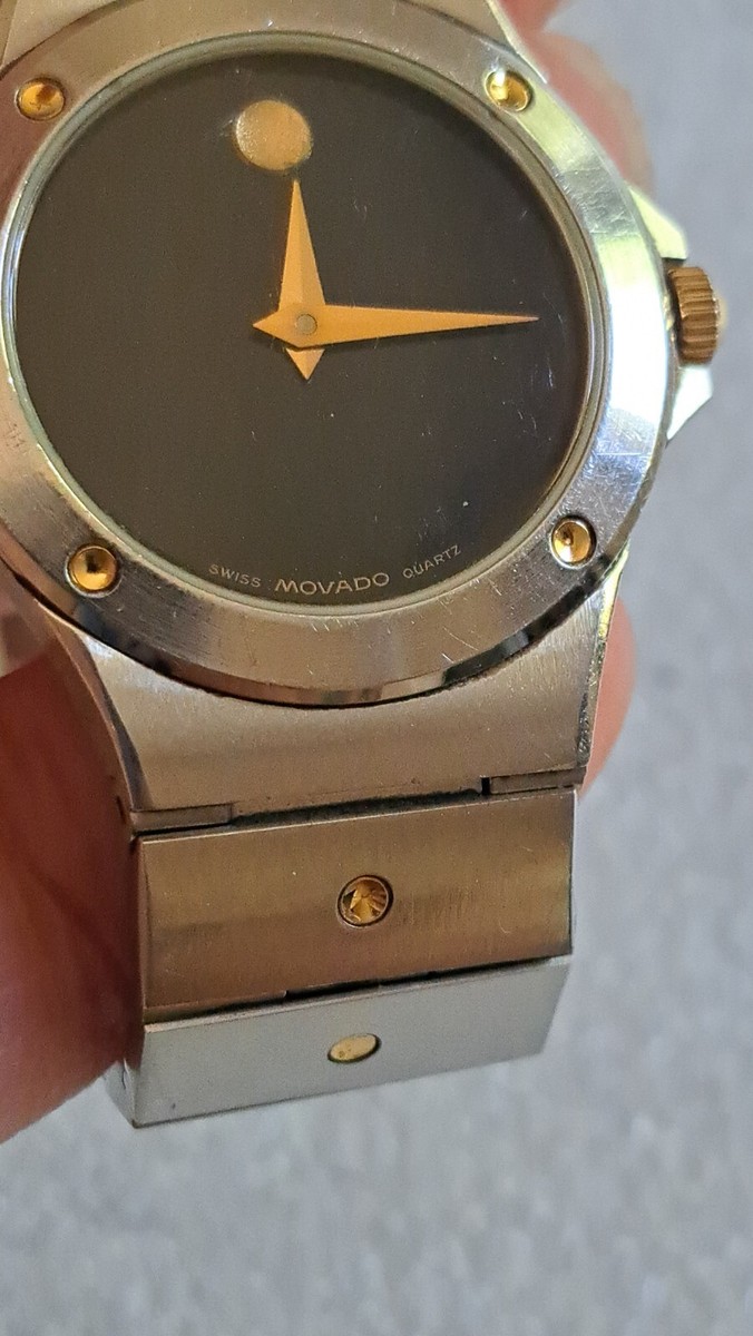 MOVADO Museum 26MM SS Black Dial Two-Tone Women display picture 1