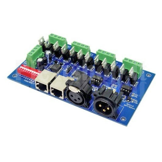 Centralina Luci RGB DMX LAN a 12CH, 2A