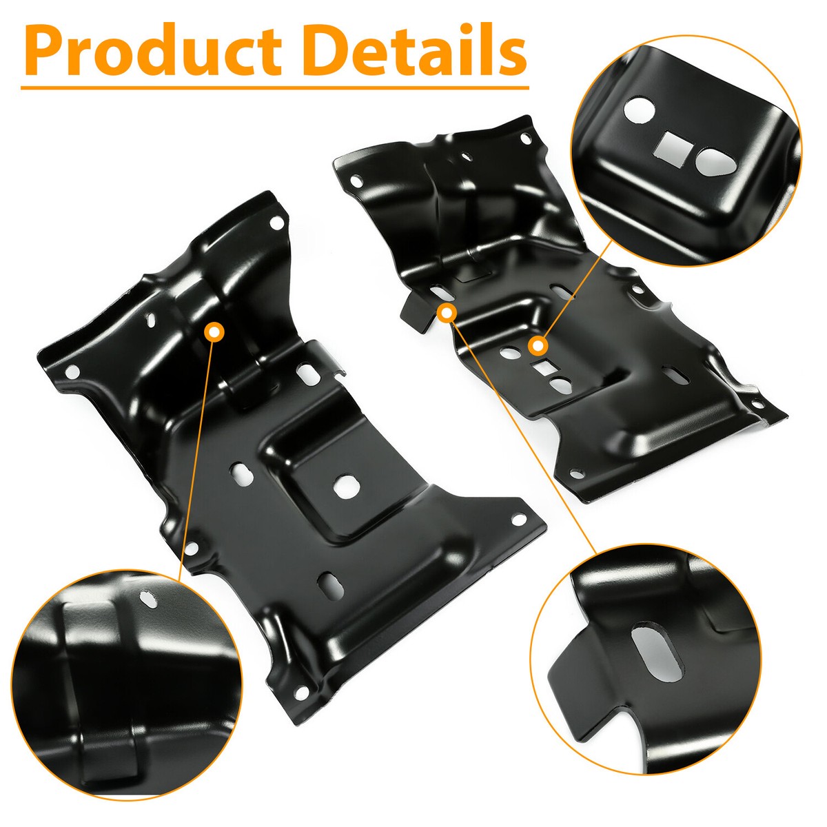 Soporte De Montaje Para Parachoques Delantero Lado Derecho (pasajero) Para Ford F-150 Y F-150 Raptor 2015-2020 – Acero Negro Con Recubrimiento Electrophoretic