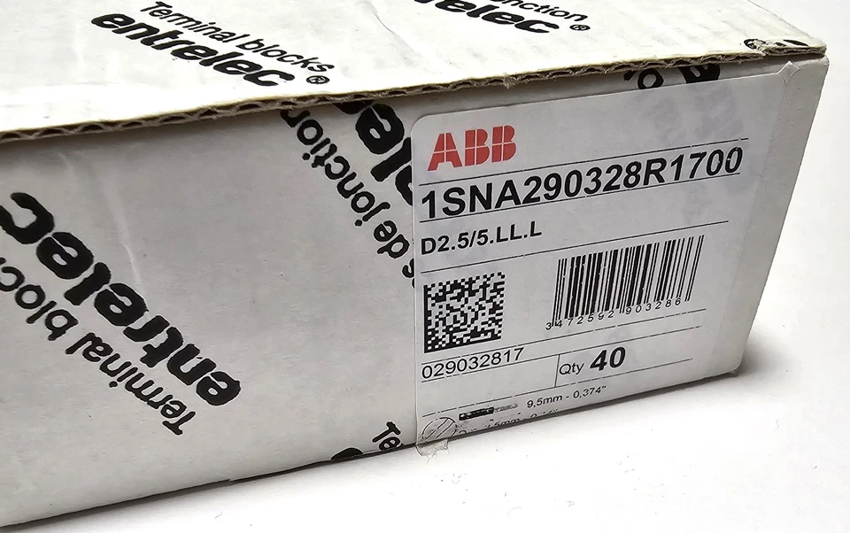 Entrelec 1SNA290328R1700 D2.5/5.LL.L 26-12AWG 300V Terminal Blocks Box/40 - New - Image 2 of 4