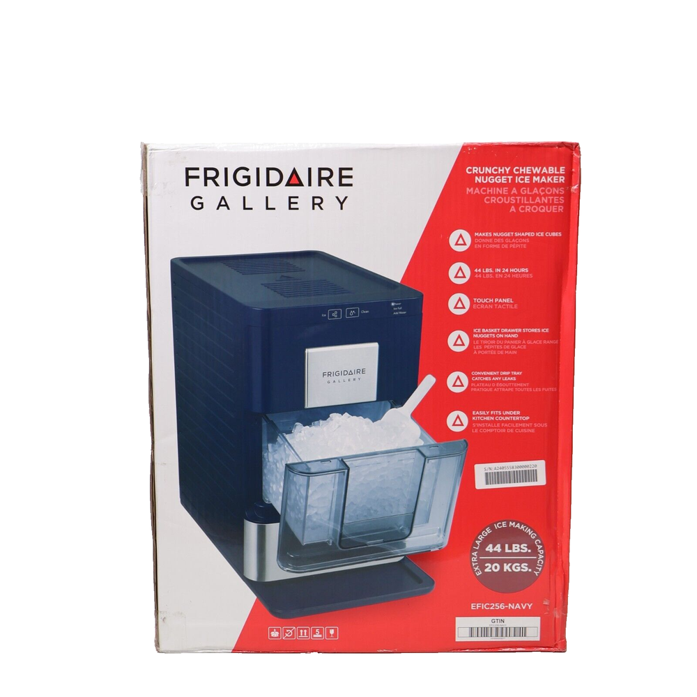 NEW Frigidaire GALLERY 44LBS Crunchy Chewable Nugget Ice Maker EFIC256-NAVY