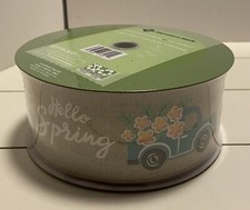 Members Mark Premium Hello Spring Wire Edge Ribbon 2.5" Wide by 50 Yards