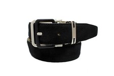 Marco Valentino Black Suede Men's Belt