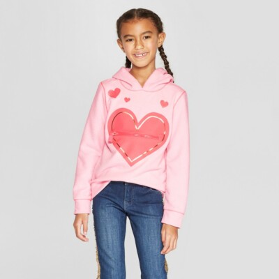 *p(R)ojectR® Heart Hoodie パーカー　PINK Girls' Heart Pocket Hoodie - Cat & Jack Pink XS 4/5 | eBay