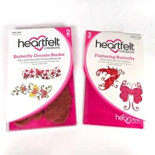 Heartfelt Creations BUTTERFLIES Cling Stamp HCPC-3823 & Craft Die HCD1--7178 NEW