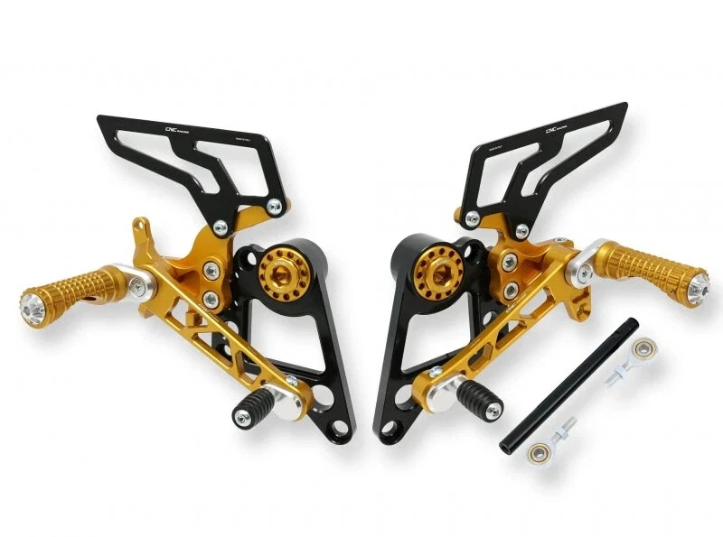 Juegos traseros ajustables CNC Racing Ducati Monster 1100/S/EVO 795 796 696 negros Foto 4 de 4