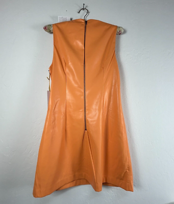 orange leather mini dress Tod's - Mini Dress in Leather, ORANGE, 42