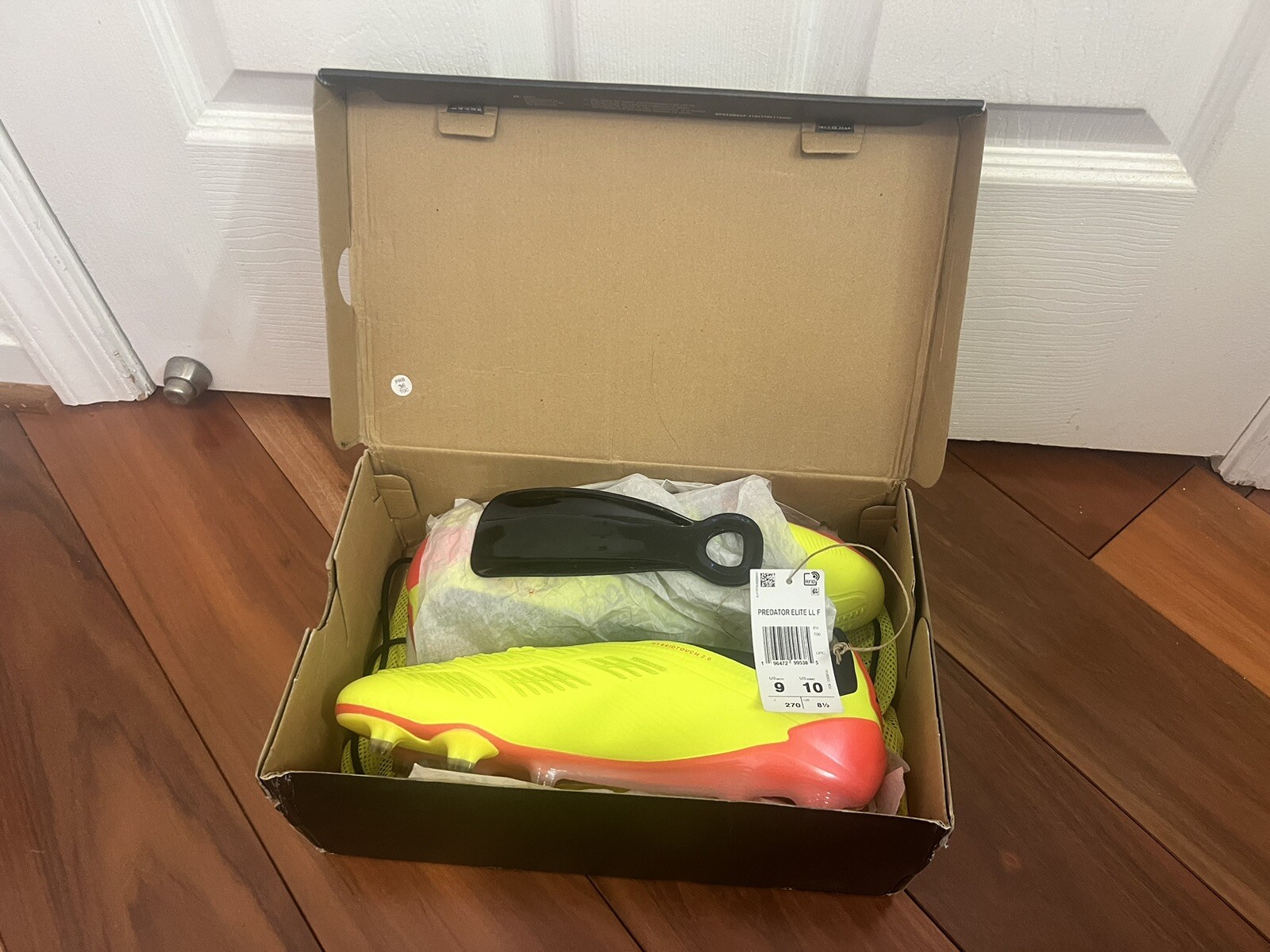 Adidas Predator Elite Laceless FG Soccer Cleats, Solar Yellow Mens Size