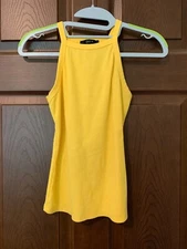 Shein Women's Ribbed Tank Top Sleeveless Yellow sz M