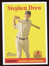 2007 Topps Heritage #81 Stephen Drew yellow team name variation