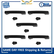 Set of 5 Front & Rear Door Handle Black Exterior Outside For 2007-2010 Hummer H3