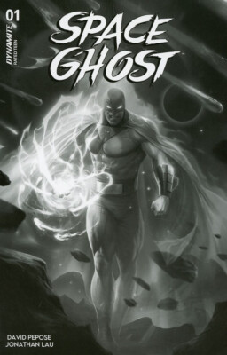 SPACE GHOST #1 NM (2024 Dynamite) Cover X Francesco MATTINA 1:7 B&W VARIANT
