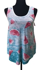 Style & Co. Petite Swing Tank Top Watermelon Flow Ombre Women's Size PP -NEW-