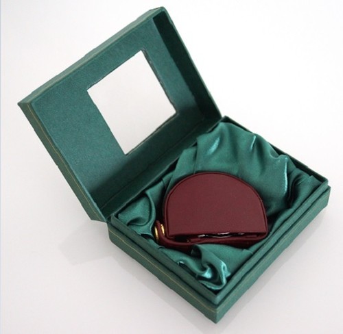 Mini pendulette de voyage, Mini club I, argenté étui cuir bordeaux date - Hilser - Picture 3 of 3