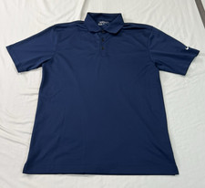 Nikegolf Nike Polo Shirt Mens Medium Blue Golf Stretch Tour Performance Golf EUC