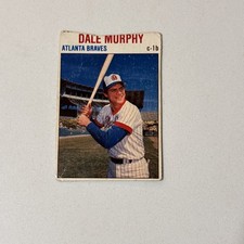 1979 Hostess #121 Dale Murphy Atlanta Braves Vintage Baseball Card Hand Cut