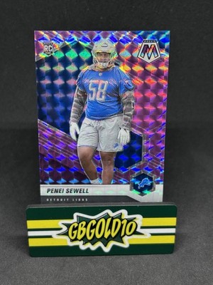 2021 Panini Mosaic Penei Sewell Purple Power /49 Rookie RC