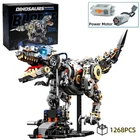 DIY Mechanical T-Rex Dinosaur Building Blocks Educational Model Toy for Kids Adu