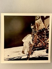 NASA Buzz Aldrin Descends The Eagle Ladder Apollo 11 5”x5” Type1 Chromogenic