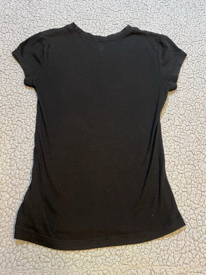 Justice Black And Pink Glitter T Shirt Little Girls Size 6 Best Friends - Image 2 of 4