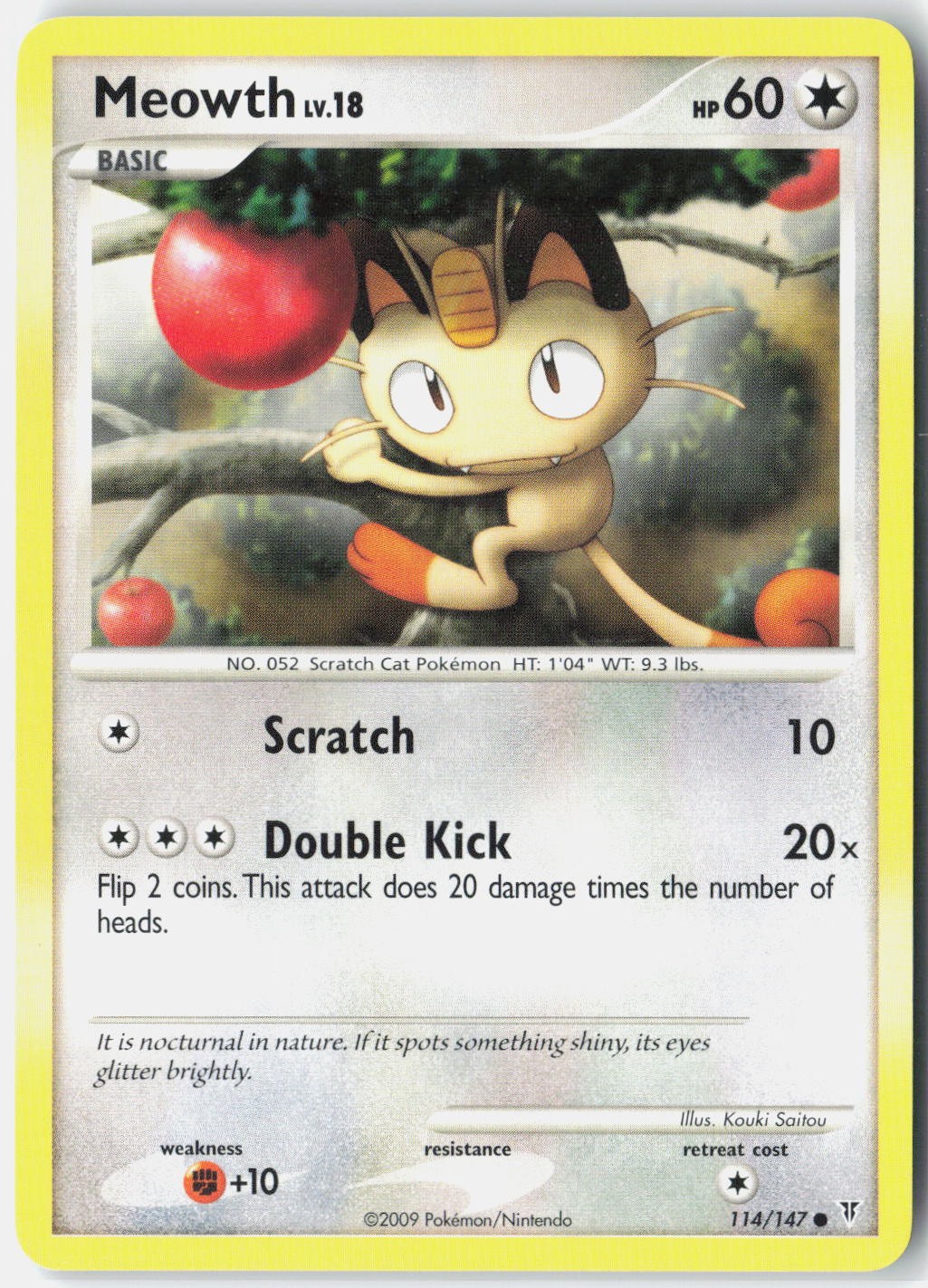 Meowth Supreme Victors 114 Pokemon Card