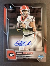 2025 Bowman Chrome U Gunner Stockton 1st Auto Autograph Georgia Bulldogs
