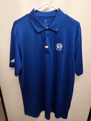 Adidas Pebble Beach Golf Links Polo Shirt Blue Primegreen Performance Mens XL