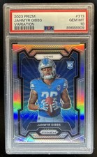 2023 Panini Prizm Jahmyr Gibbs Rookie Variations Prizm Silver RC #313 PSA 10