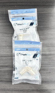 SharkBite 3/4 in PEX Pipe Fittings, Elbow/Tee/Reducing Tee, 4-Pack